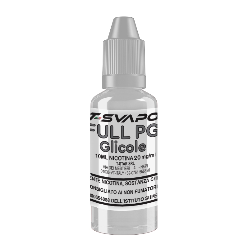 1 Booster Nicotina Full PG 10 ml Nicotina 20 mg/ml consigliato multipli di 80/140 pz